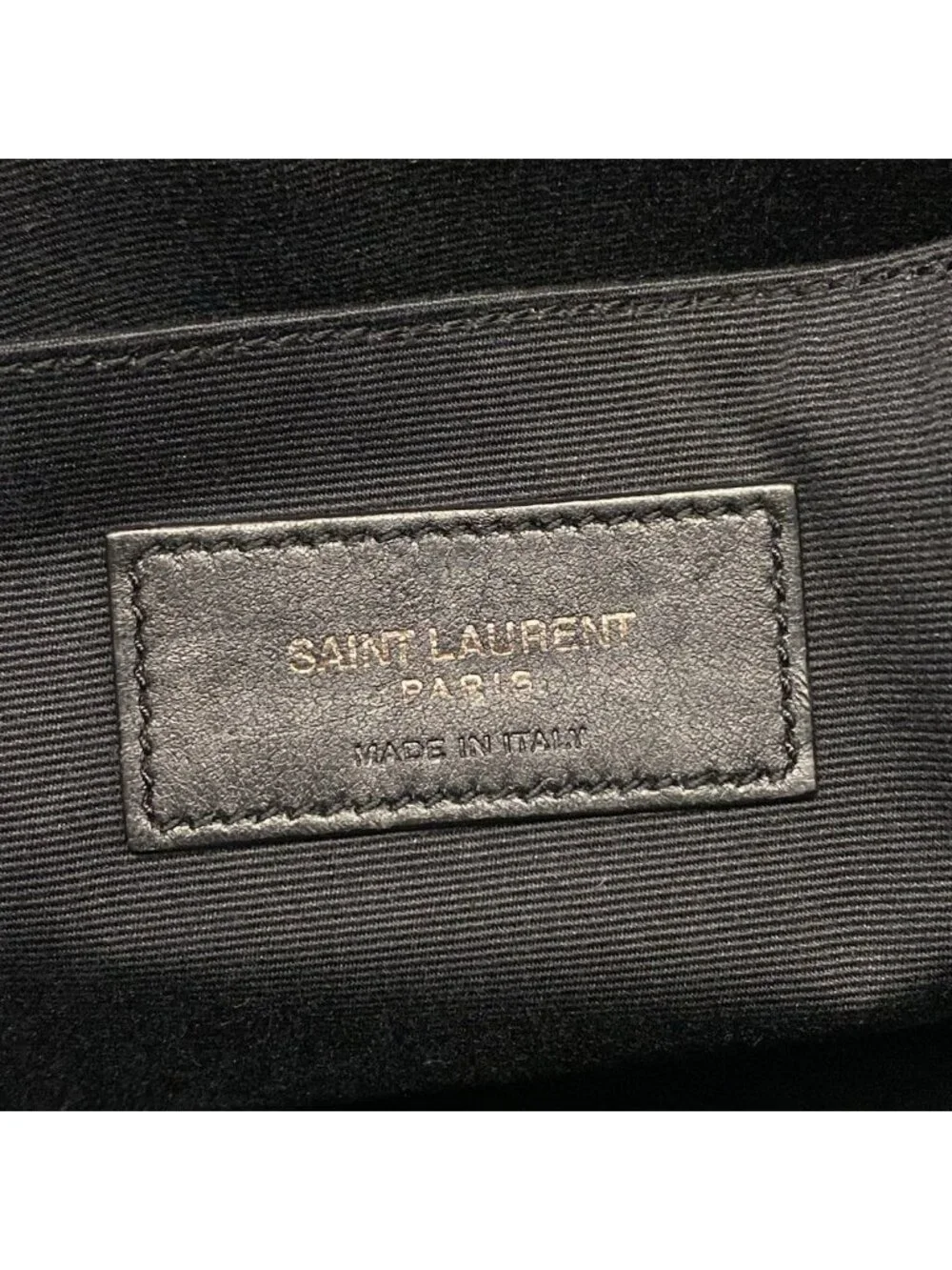 ★SOLD★ Saint Laurent Paris Clutch Black Embossed Leather - Picture 8 of 12